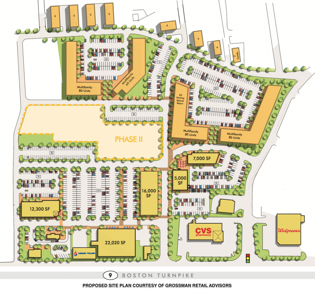 Site Plans for the new Lakeside Commons Development in Shrewsbury MA