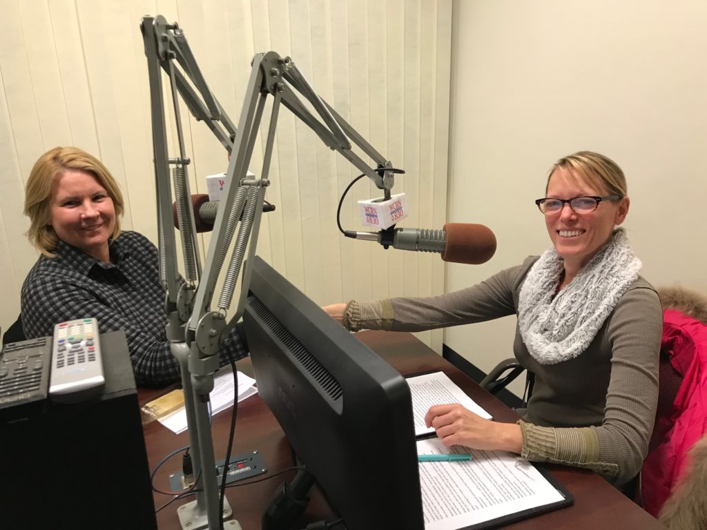 photo of Realtor Maribeth Lynch being interviewed by Radio Host Pauline Robertson