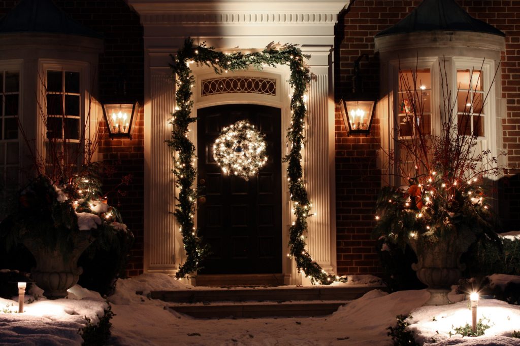 An affluent home with a nice display of decorations.