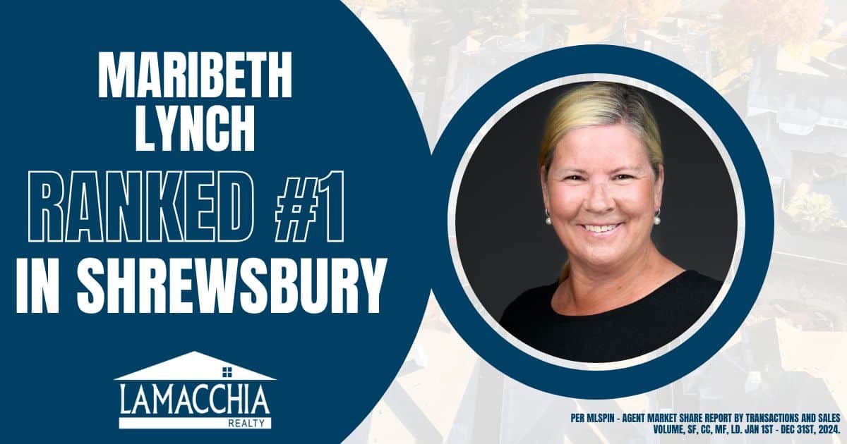 Maribeth Lynch was ranked #1 real estate agent in Shrewsbury Massachusetts